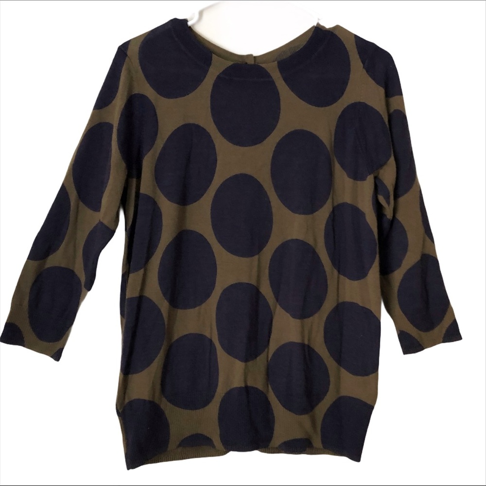Boden Polka Dot Wool Cardigan Long Sleeves